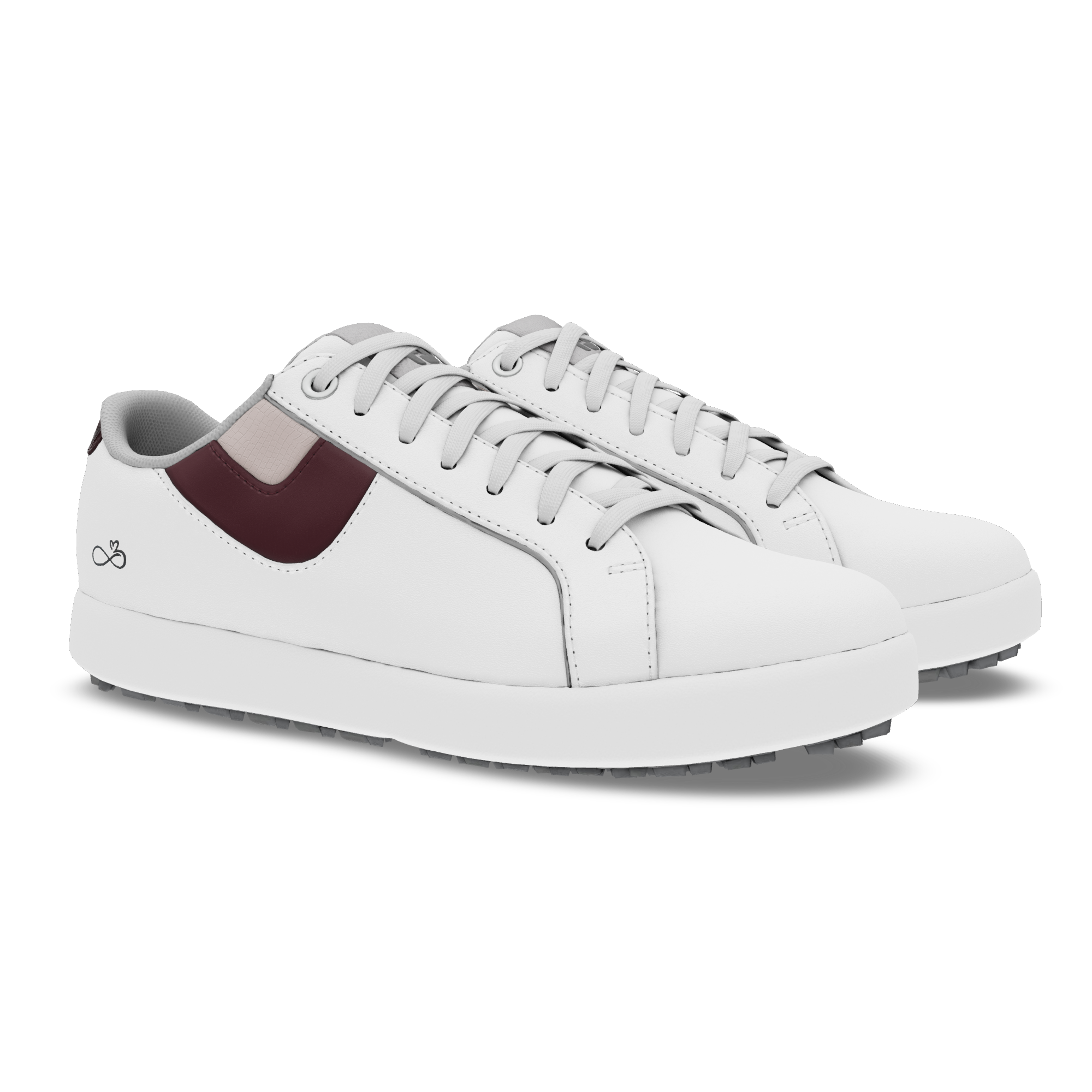 White / Pale Lilac / Burgundy